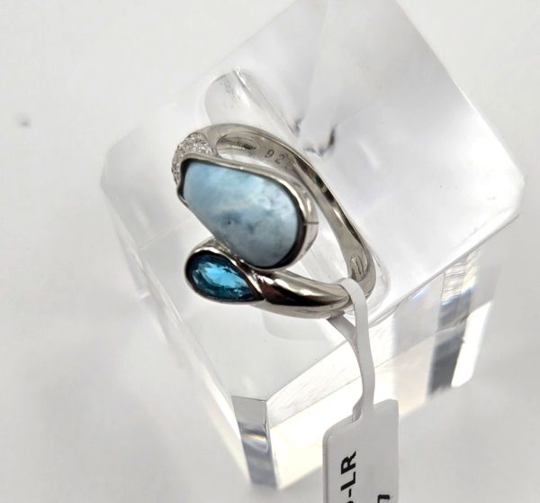 Larimar and Topaz Ring - Image 2