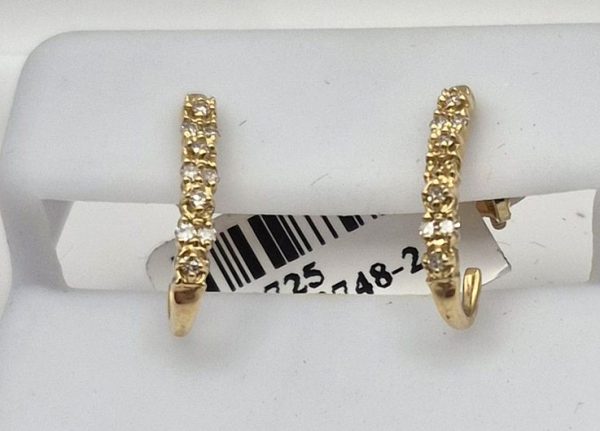 Gold and Diamond earrings - Image 2