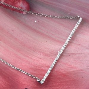 Diamond Bar Necklace