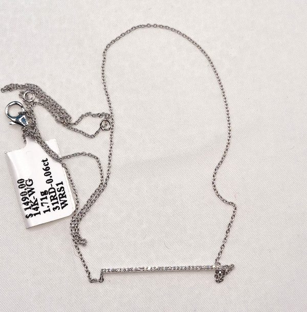 Diamond Bar Necklace - Image 2