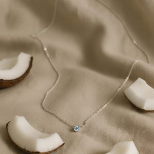 Aquamarine charm pendant