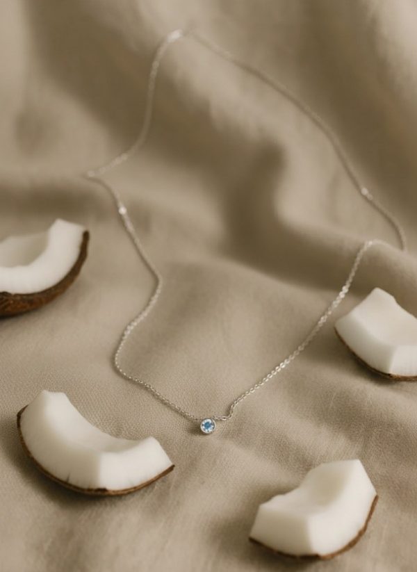 Aquamarine charm pendant