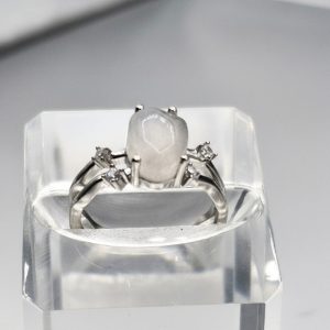Silver Moonstone Ring