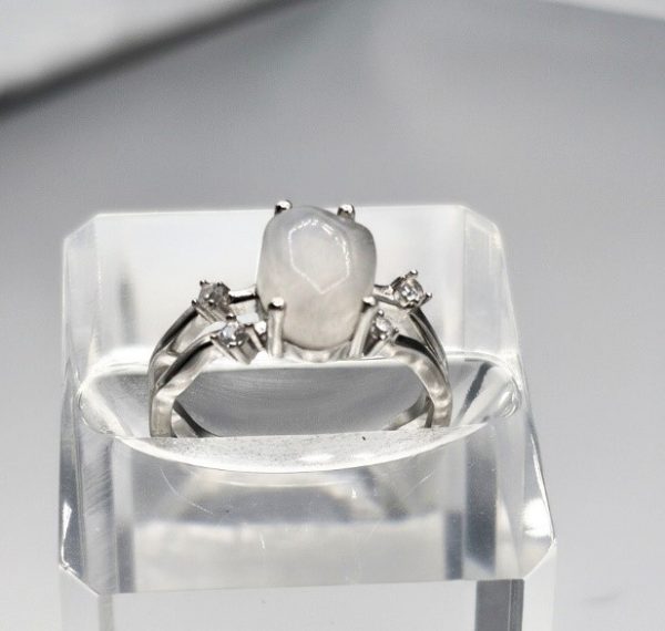Silver Moonstone Ring