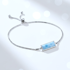 Rectangle Larimar Bracelet