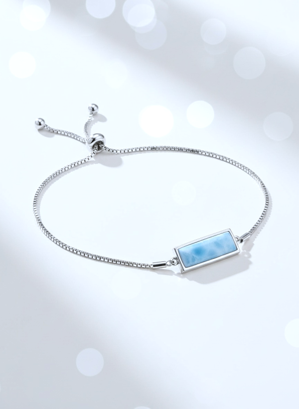 Rectangle Larimar Bracelet
