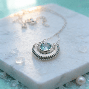 Topaz and Sterling Pendant/Necklace