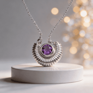 Amethyst and Sterling Silver Pendant/Necklace