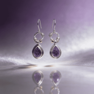 Amethyst and Sterling Earrings