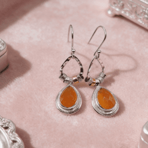 Carnelian and Sterling Earrings