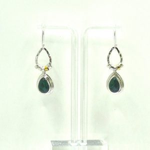 Malachite and Sterling Silver Earrings