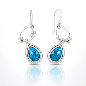 Natural Turquoise and Sterling Earrings