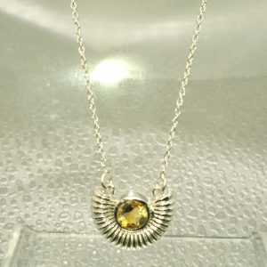 Citrine and Sterling Silver Necklace