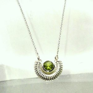 Peridot and Sterling Silver Pendant/Necklace