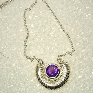 Amethyst and Sterling Silver Pendant/Necklace
