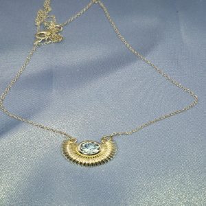 Topaz and Sterling Pendant/Necklace