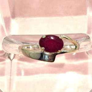 Ruby and Sterling Silver Ring