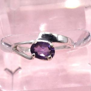 Amethyst and Sterling Ring