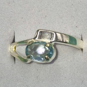 Blue Topaz and Sterling Silver Ring