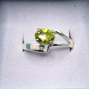 Peridot and Sterling Silver Ring