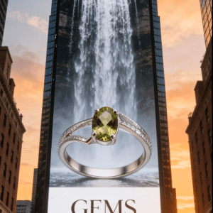 Peridot and Sterling Silver Ring