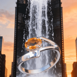 Citrine and Sterling Silver Ring