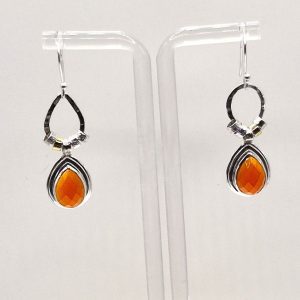 Carnelian and Sterling Earrings