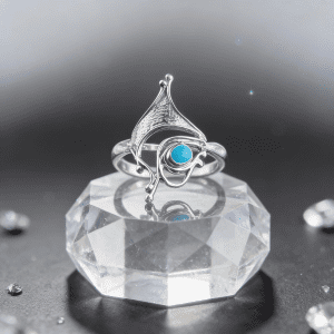 Funky Turquoise ring set in 925 Sterling